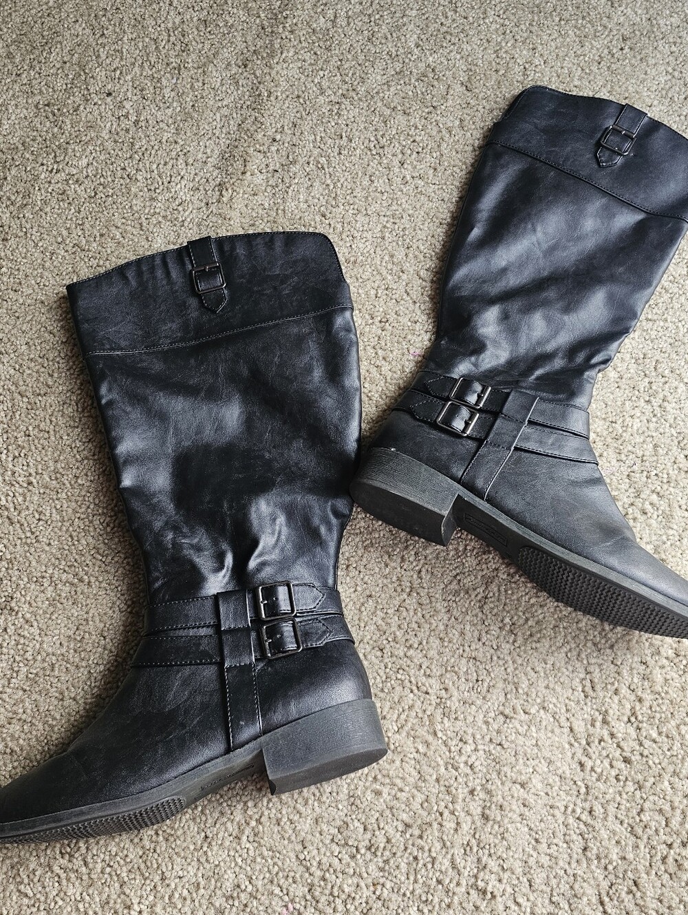 American Eagle Size 11 Wide Black Mid Calf Riding Boots